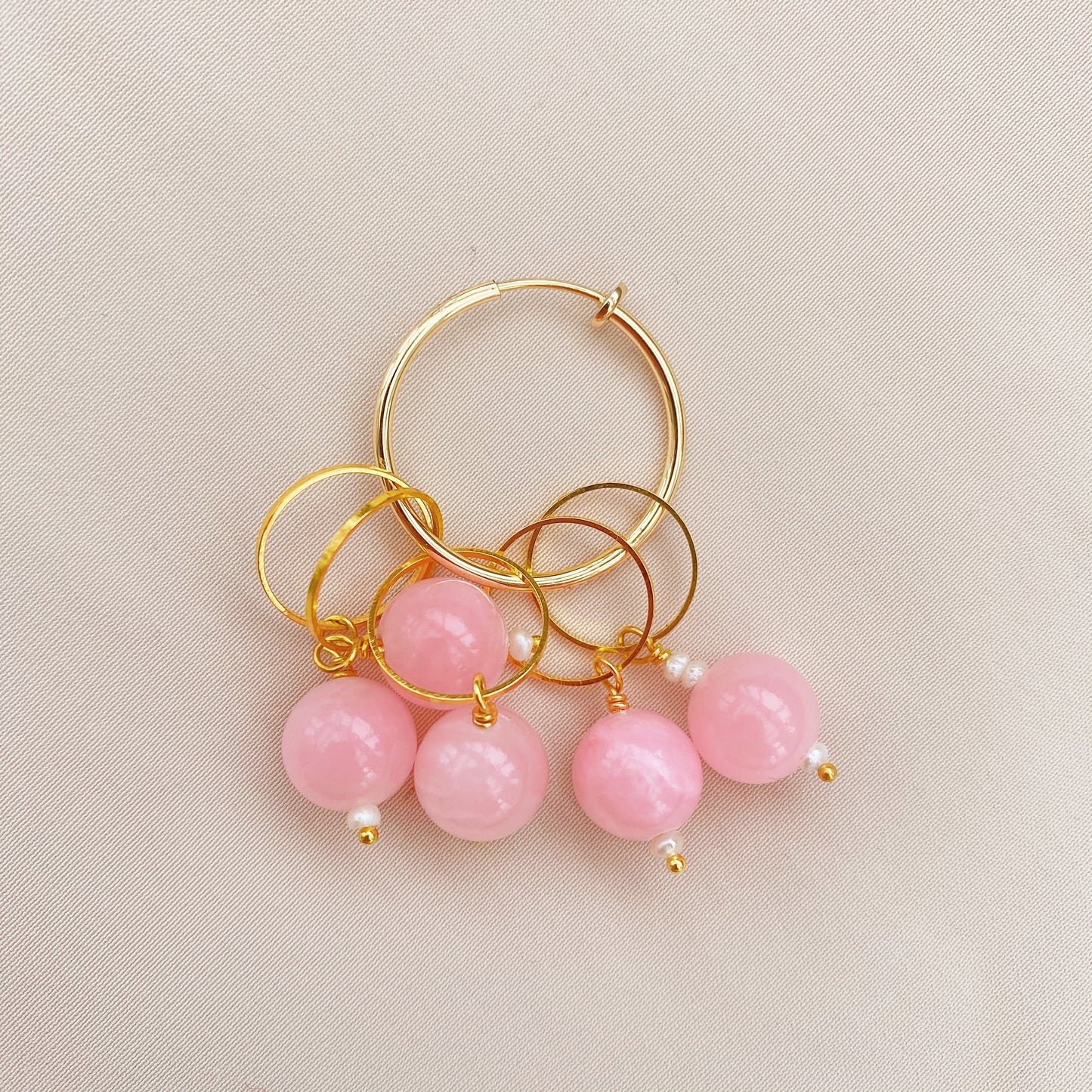 Stitch markers peach jade