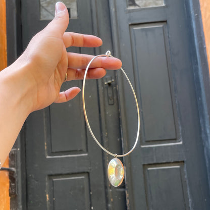 silver coin neck cuff