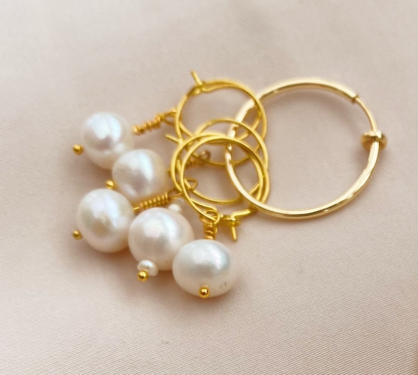 Stitch markers freshwater pearls